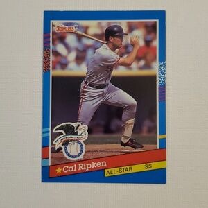 EUC. Cal Ripken Jr. 1991 Donruss Baseball All-Star error card no dot aft…